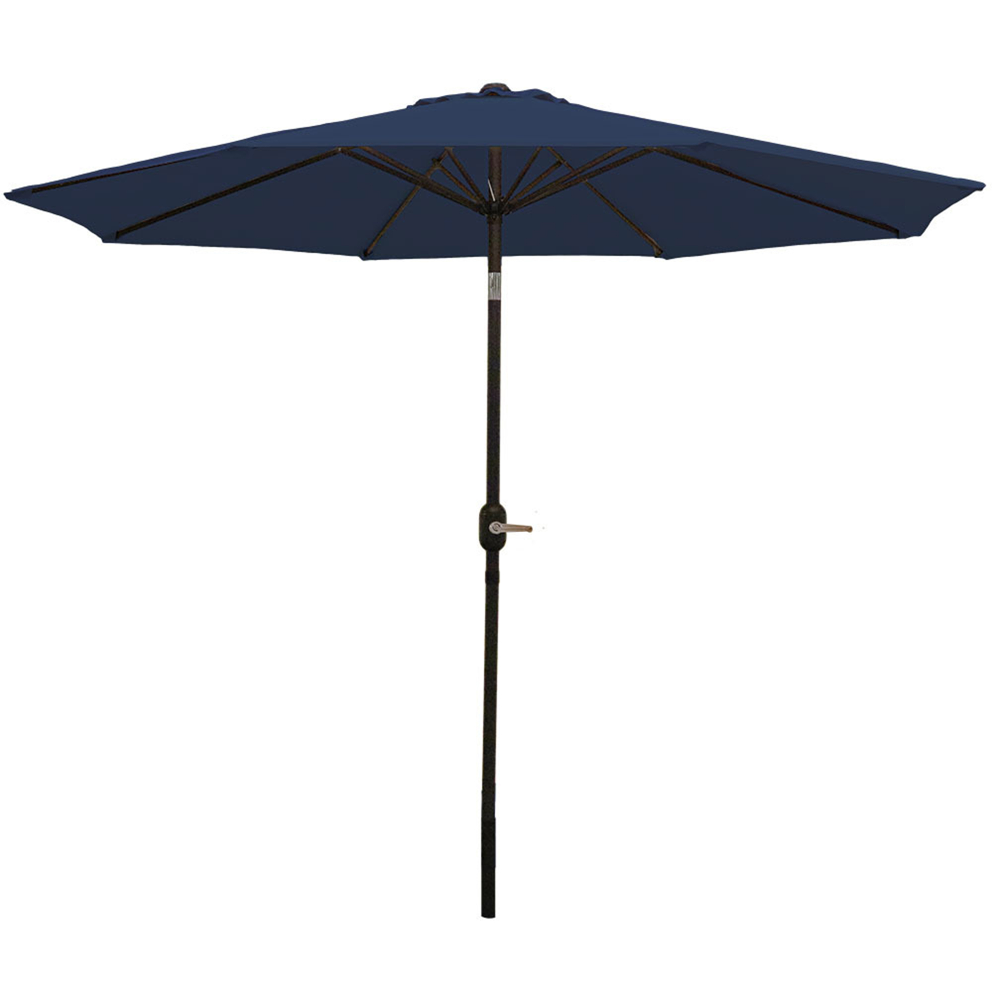 Sunnydaze Decor Patio Umbrella with Tilt Crank - 9ft. Octagon, Navy, Polyester Canopy, Aluminum Pole, Model# ECG-151